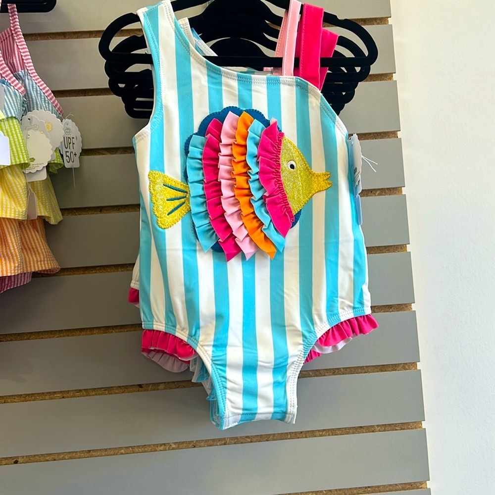 Fish one piece bathing suit